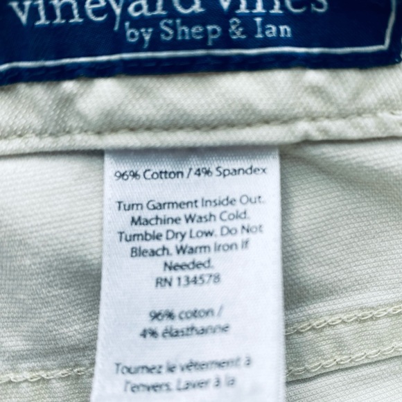 Vineyard Vines Pants Mens 33x32 light Beige-Off White color-Stretch blend - Picture 9 of 10